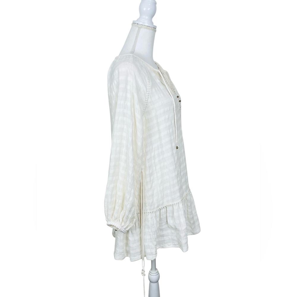 Celina Moon 100% Cotton Boho Tunic Dress in Ivory Size XSmall - Picture 6 of 11